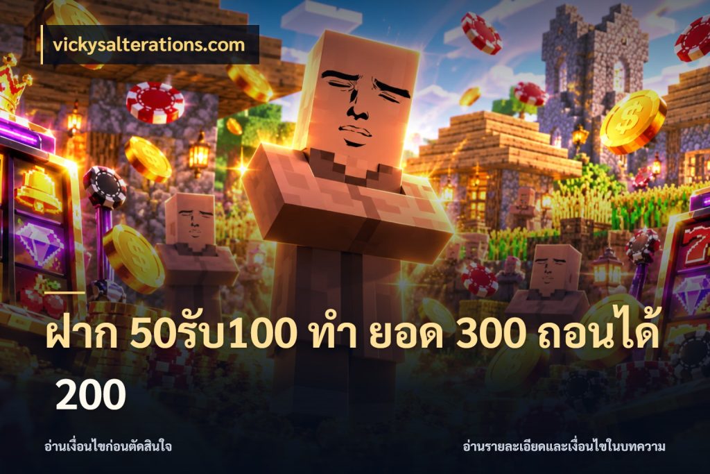 ฝาก 50รับ100 ทํา ยอด 300 ถอนได้ 200
