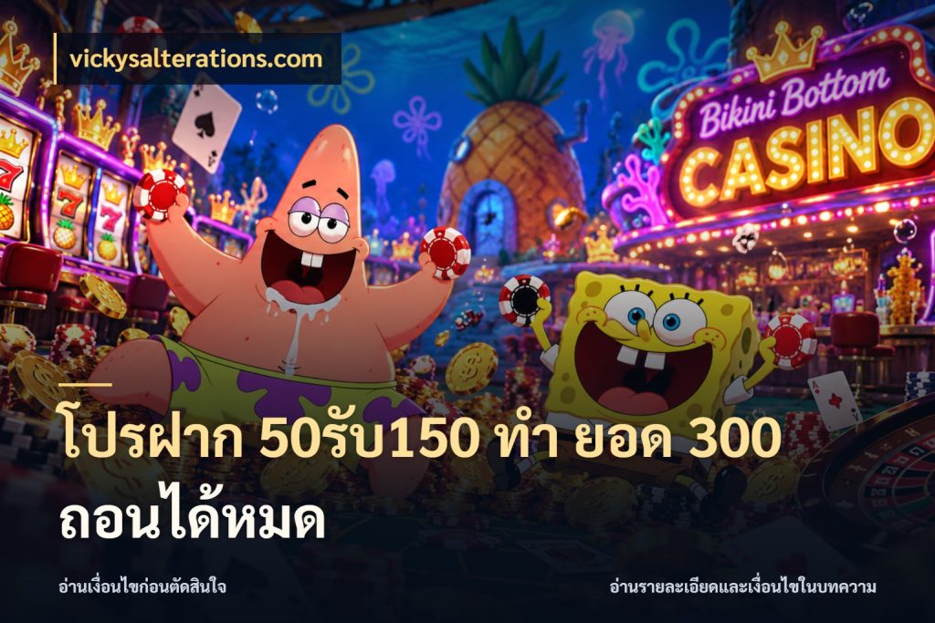 โปรฝาก 50รับ150 ทํา ยอด 300 ถอนได้หมด