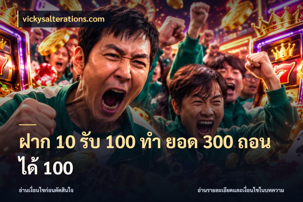 ฝาก 10 รับ 100 ทํา ยอด 300 ถอนได้ 100