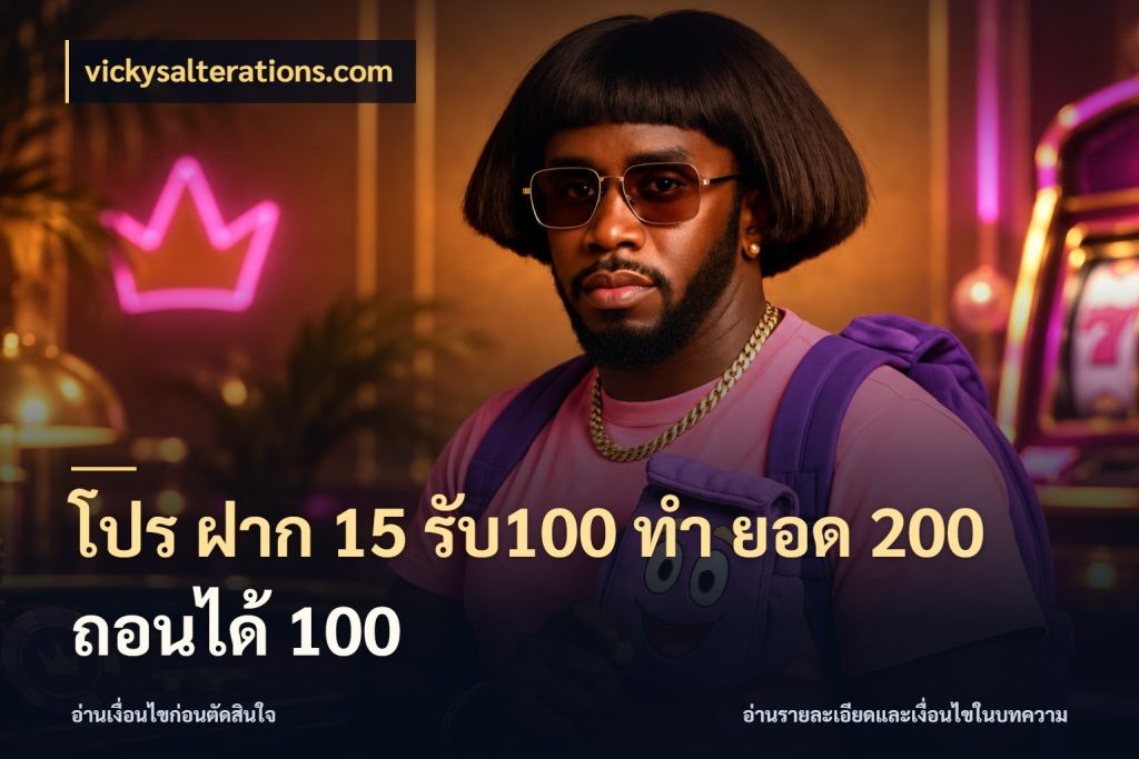 โปร ฝาก 15 รับ100 ทํา ยอด 200 ถอนได้ 100