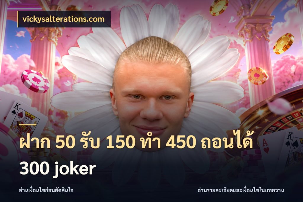 ฝาก 50 รับ 150 ทํา 450 ถอนได้ 300 joker