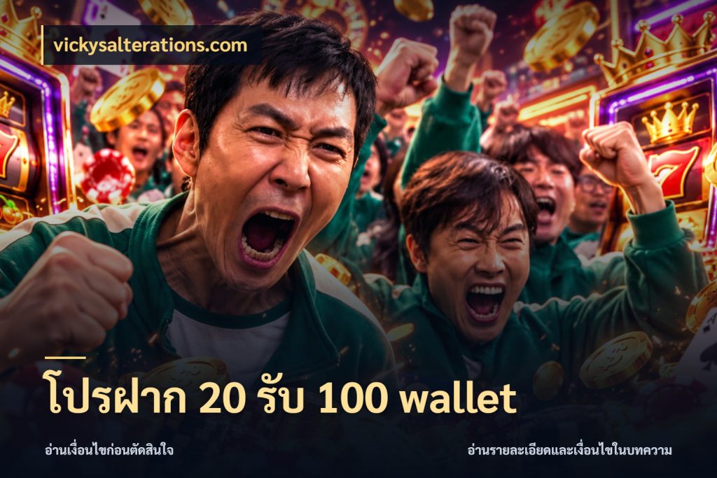 โปรฝาก 20 รับ 100 wallet