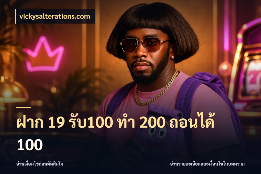 ฝาก 19 รับ100 ทำ 200 ถอนได้ 100