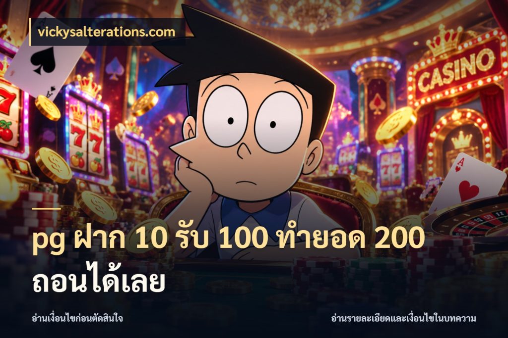 pg ฝาก 10 รับ 100 ทำยอด 200 ถอนได้เลย