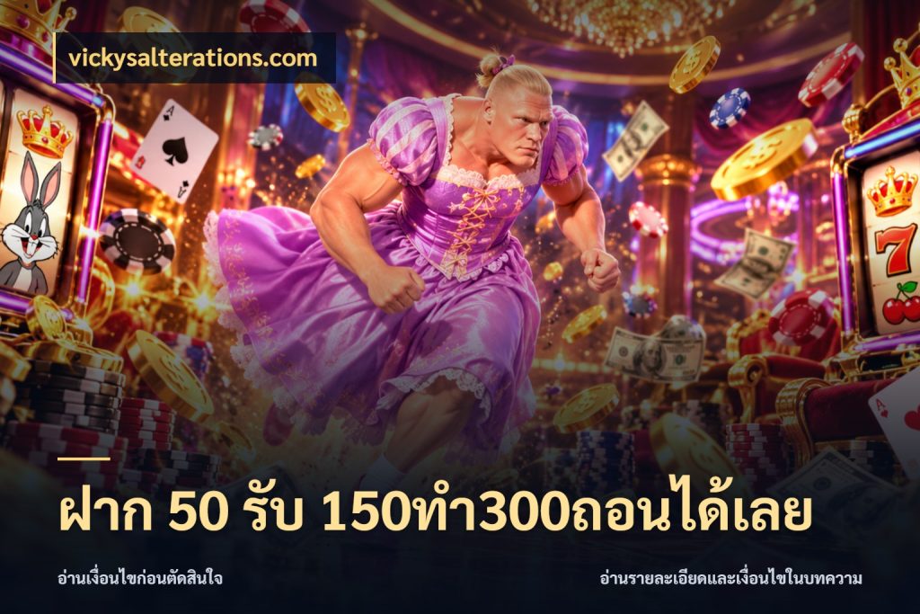 ฝาก 50 รับ 150ทำ300ถอนได้เลย