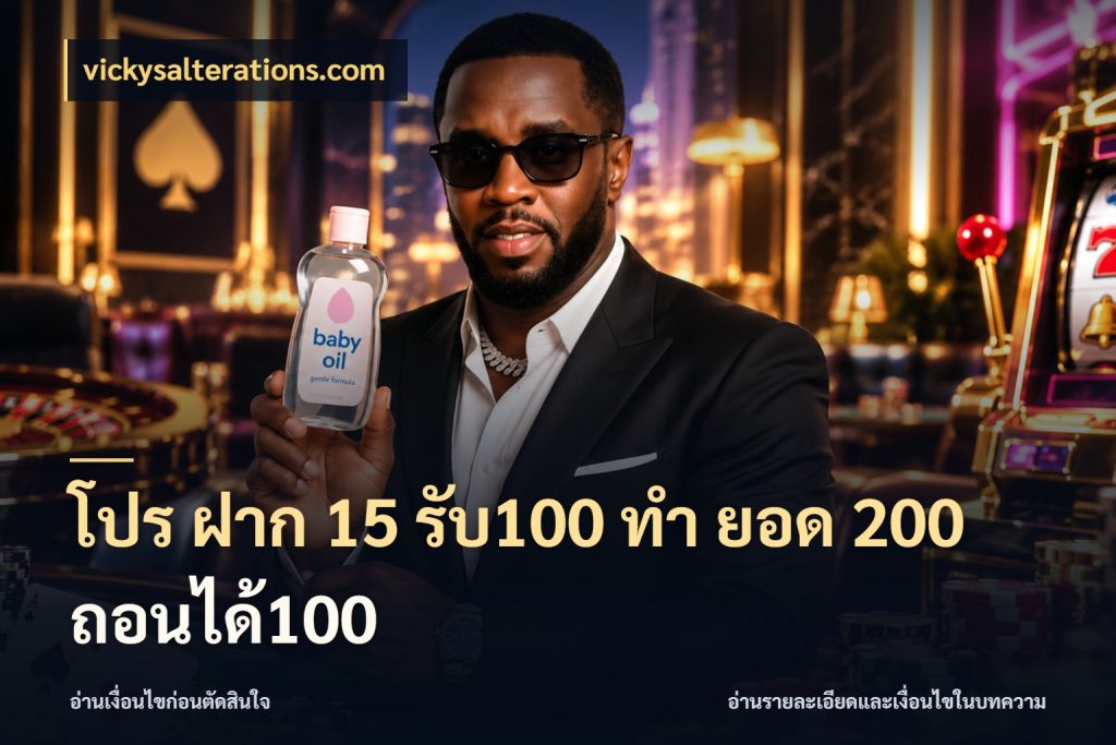 โปร ฝาก 15 รับ100 ทํา ยอด 200 ถอนได้100