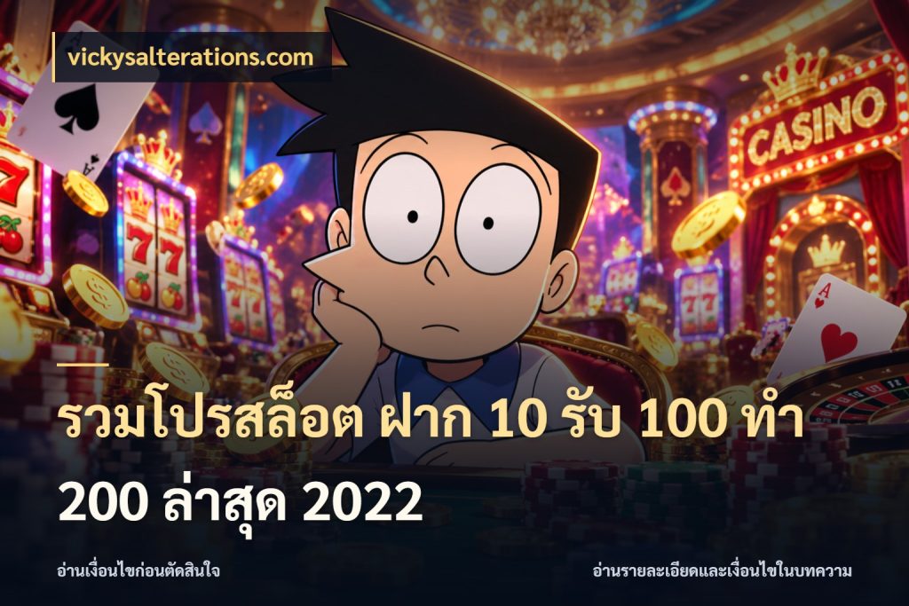 รวมโปรสล็อต ฝาก 10 รับ 100 ทำ 200 ล่าสุด 2022