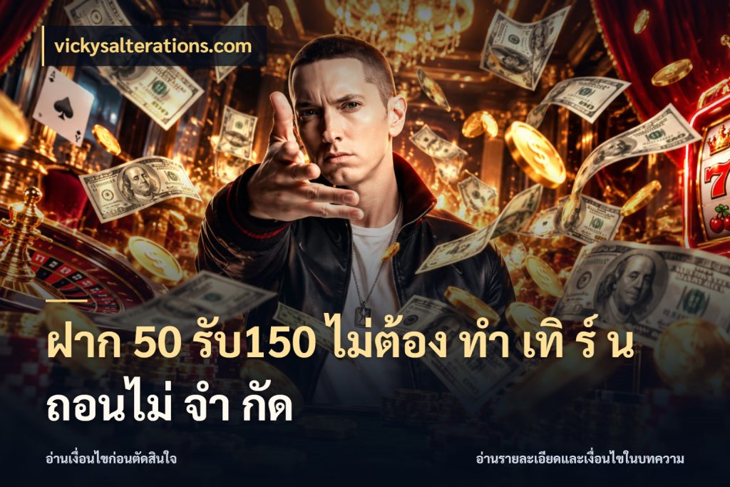 ฝาก 50 รับ150 ไม่ต้อง ทํา เทิ ร์ น ถอนไม่ จํา กัด