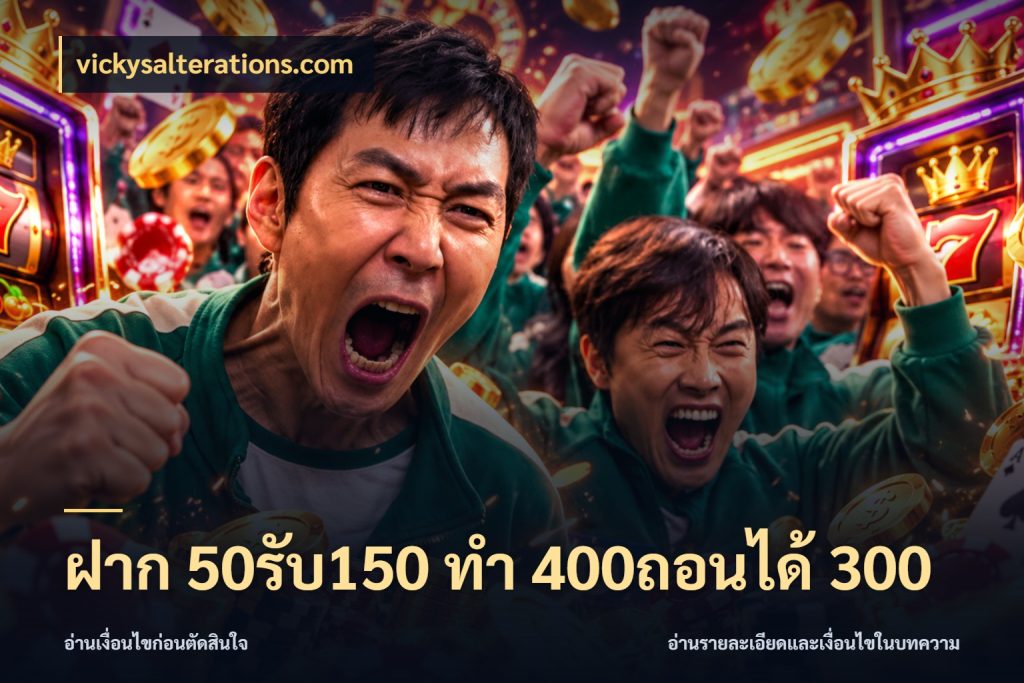 ฝาก 50รับ150 ทํา 400ถอนได้ 300
