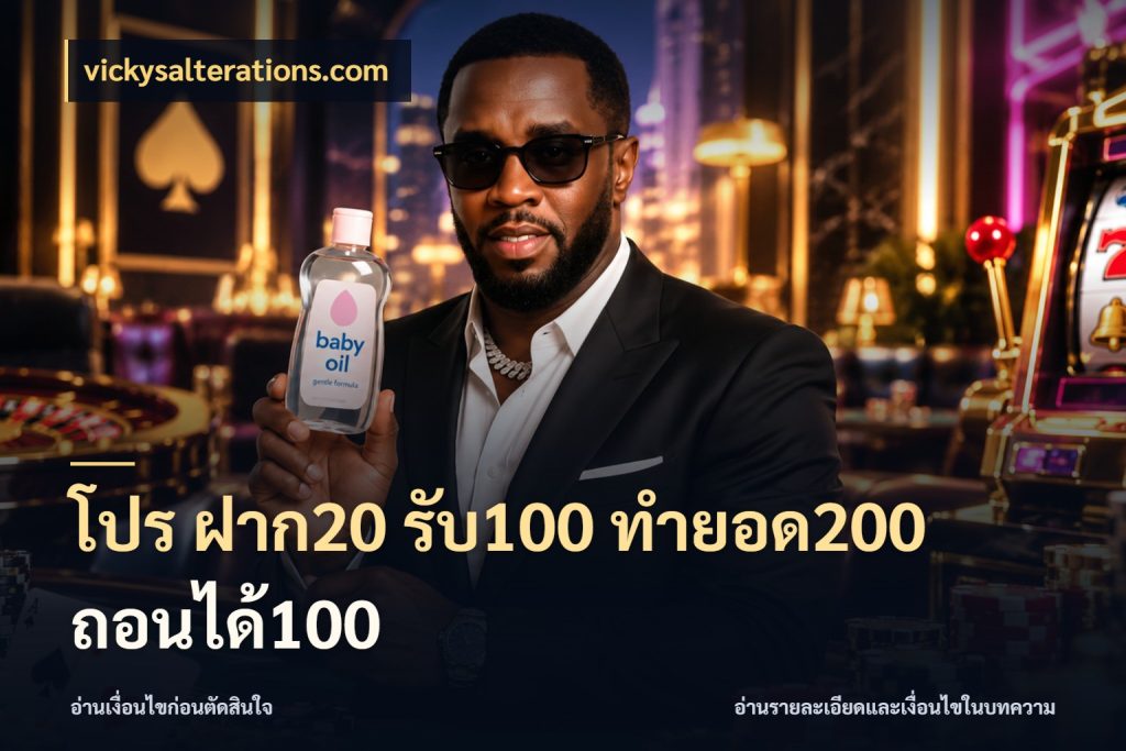 โปร ฝาก20 รับ100 ทำยอด200 ถอนได้100