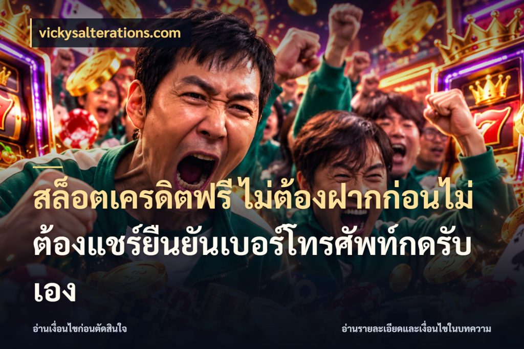 สล็อตเครดิตฟรี ไม่ต้องฝากก่อนไม่ต้องแชร์ยืนยันเบอร์โทรศัพท์กดรับเอง