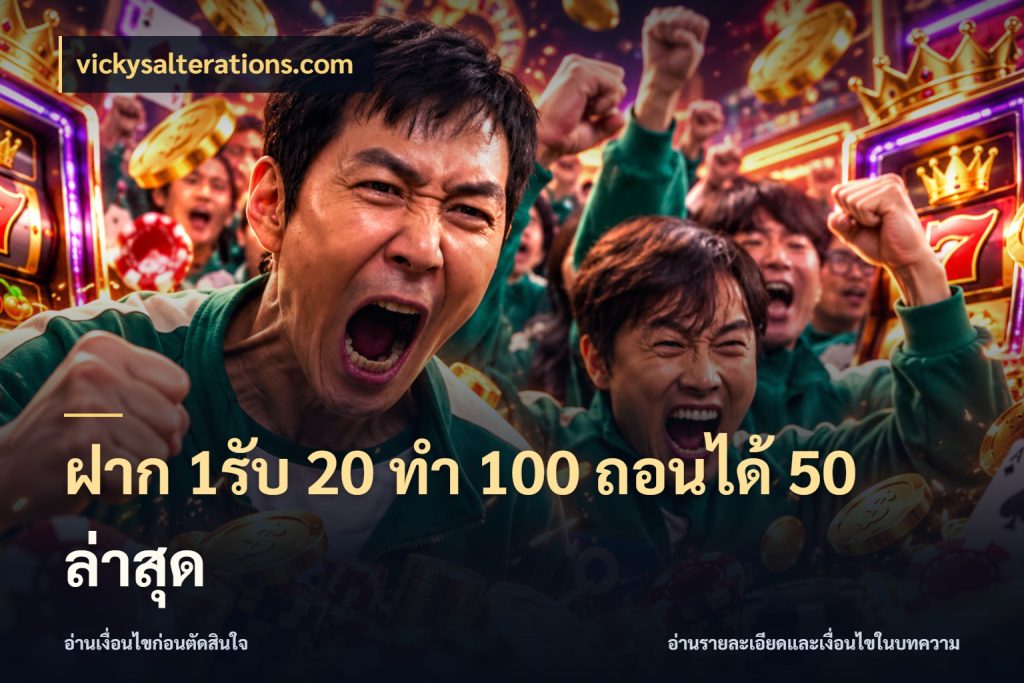 ฝาก 1รับ 20 ทำ 100 ถอนได้ 50 ล่าสุด