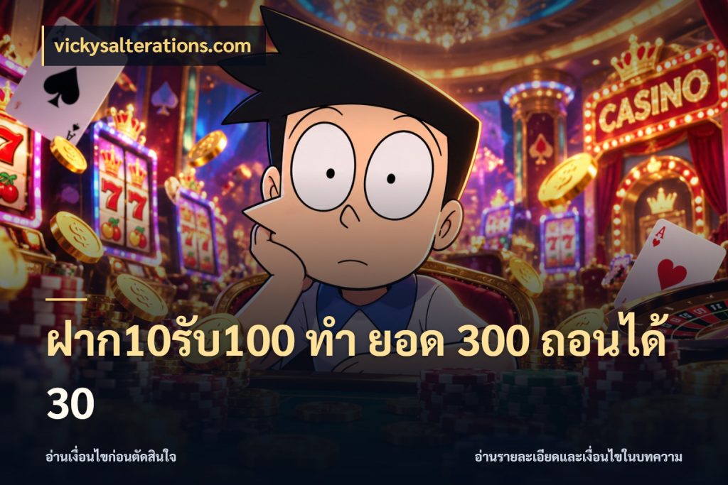 ฝาก10รับ100 ทํา ยอด 300 ถอนได้ 30