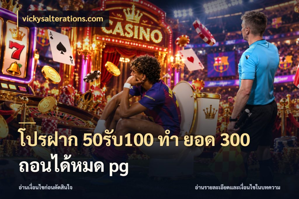 โปรฝาก 50รับ100 ทํา ยอด 300 ถอนได้หมด pg