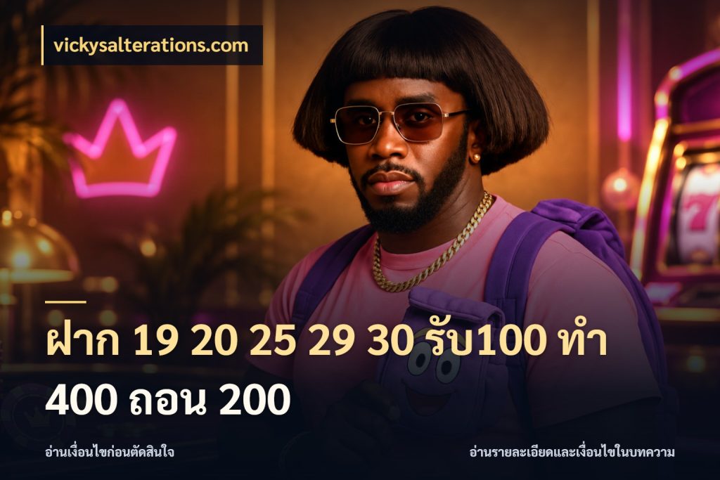 ฝาก 19 20 25 29 30 รับ100 ทำ 400 ถอน 200
