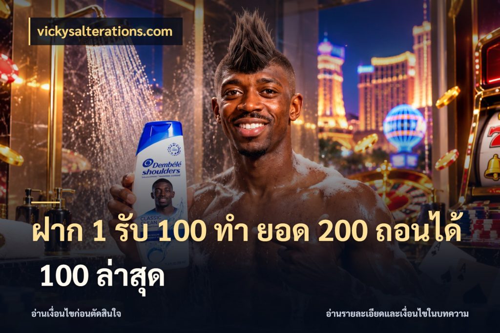 ฝาก 1 รับ 100 ทํา ยอด 200 ถอนได้ 100 ล่าสุด