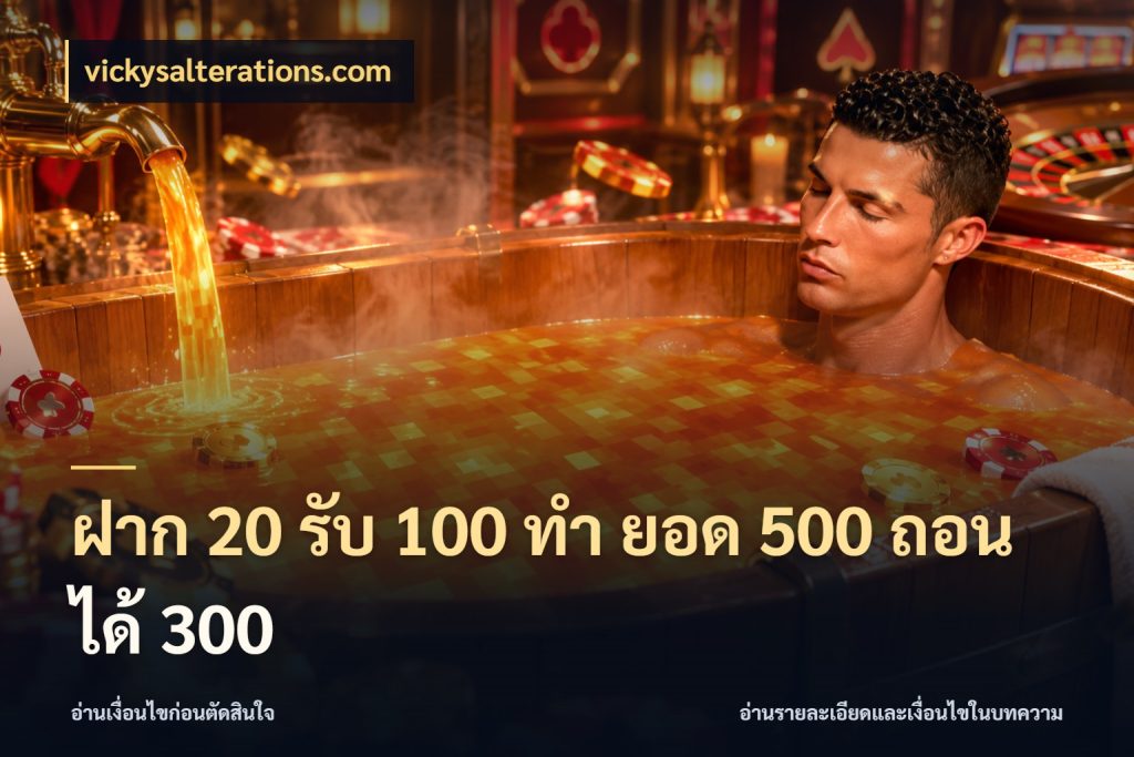 ฝาก 20 รับ 100 ทํา ยอด 500 ถอนได้ 300