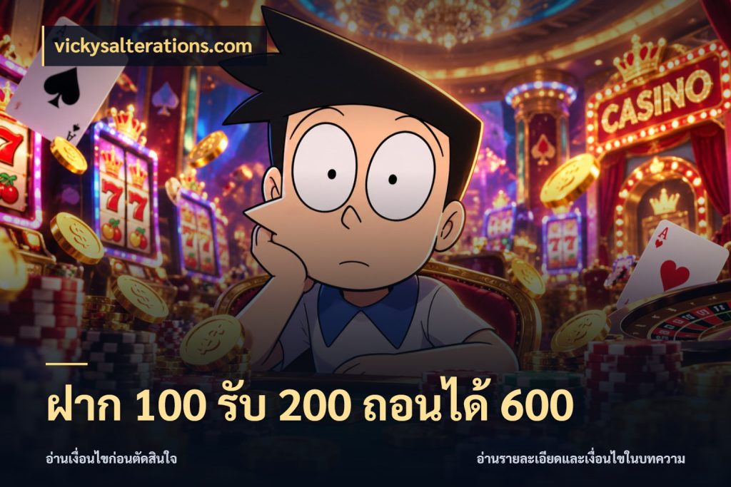 ฝาก 100 รับ 200 ถอนได้ 600