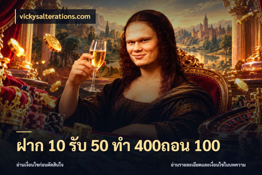 ฝาก 10 รับ 50 ทํา 400ถอน 100