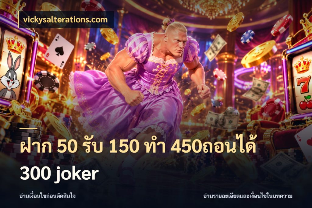 ฝาก 50 รับ 150 ทํา 450ถอนได้ 300 joker