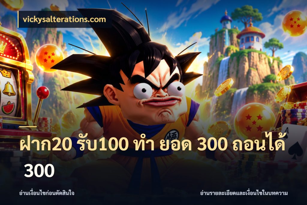 ฝาก20 รับ100 ทํา ยอด 300 ถอนได้ 300